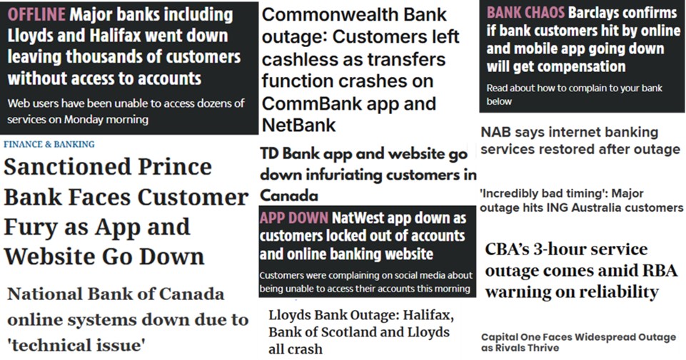 Examples of financial institution crashes