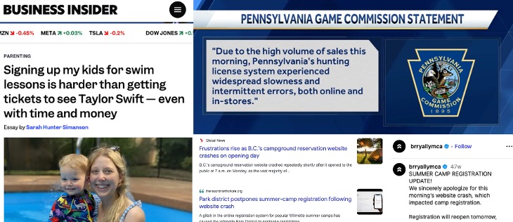 Examples of high-profile registration crashes in the news